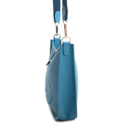 Hermes Mini Evelyne Turquoise Clémence Taurillon Shoulder Bag