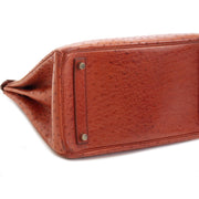 Hermès Birkin / HAC 32 Tangerine Ostrich Leather Brushed Hardware