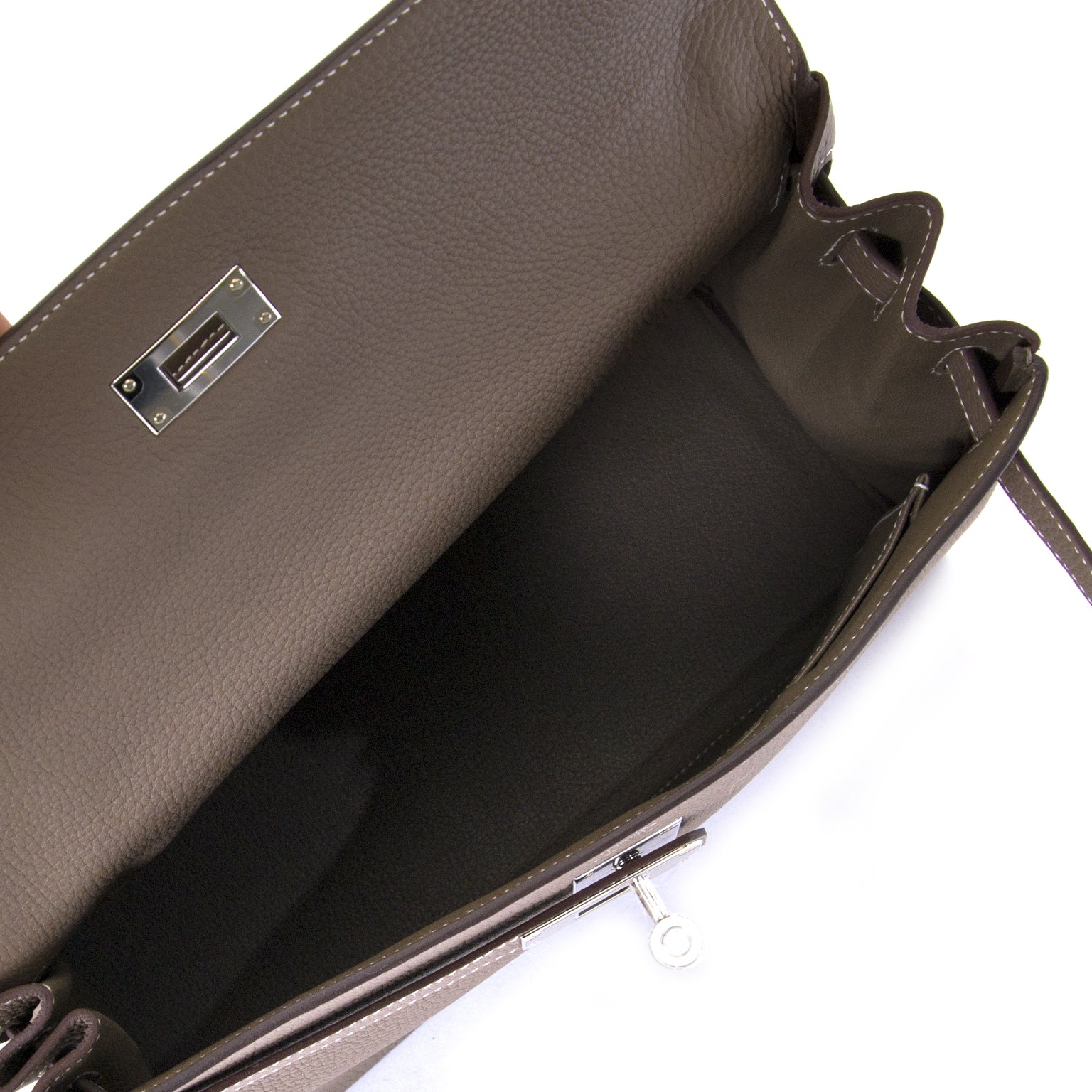 Hermès Kelly 32 Togo Étoupe PHW + Bandoulière