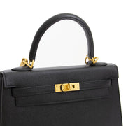 Achetez secur en ligne Hermès Kelly 25cm HSS Black Epsom Brushed GHW Rose Pourpre Horseshoe 100% pour le meilleur prix chez Labellov