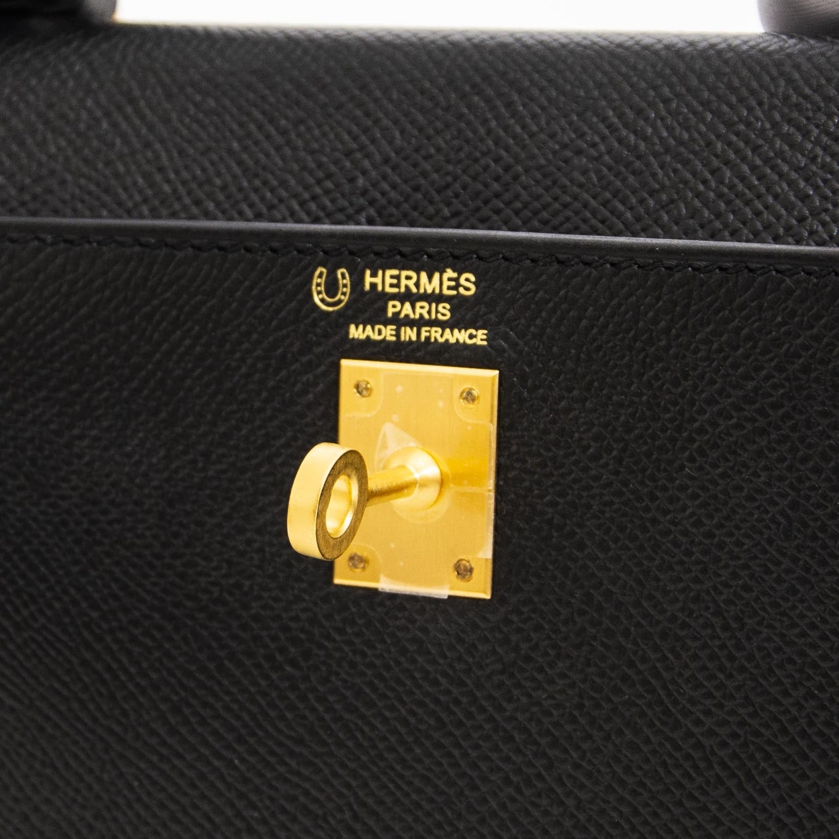 Hermès Kelly 25cm HSS Black Epsom Brushed GHW Rose Pourpre Horseshoe