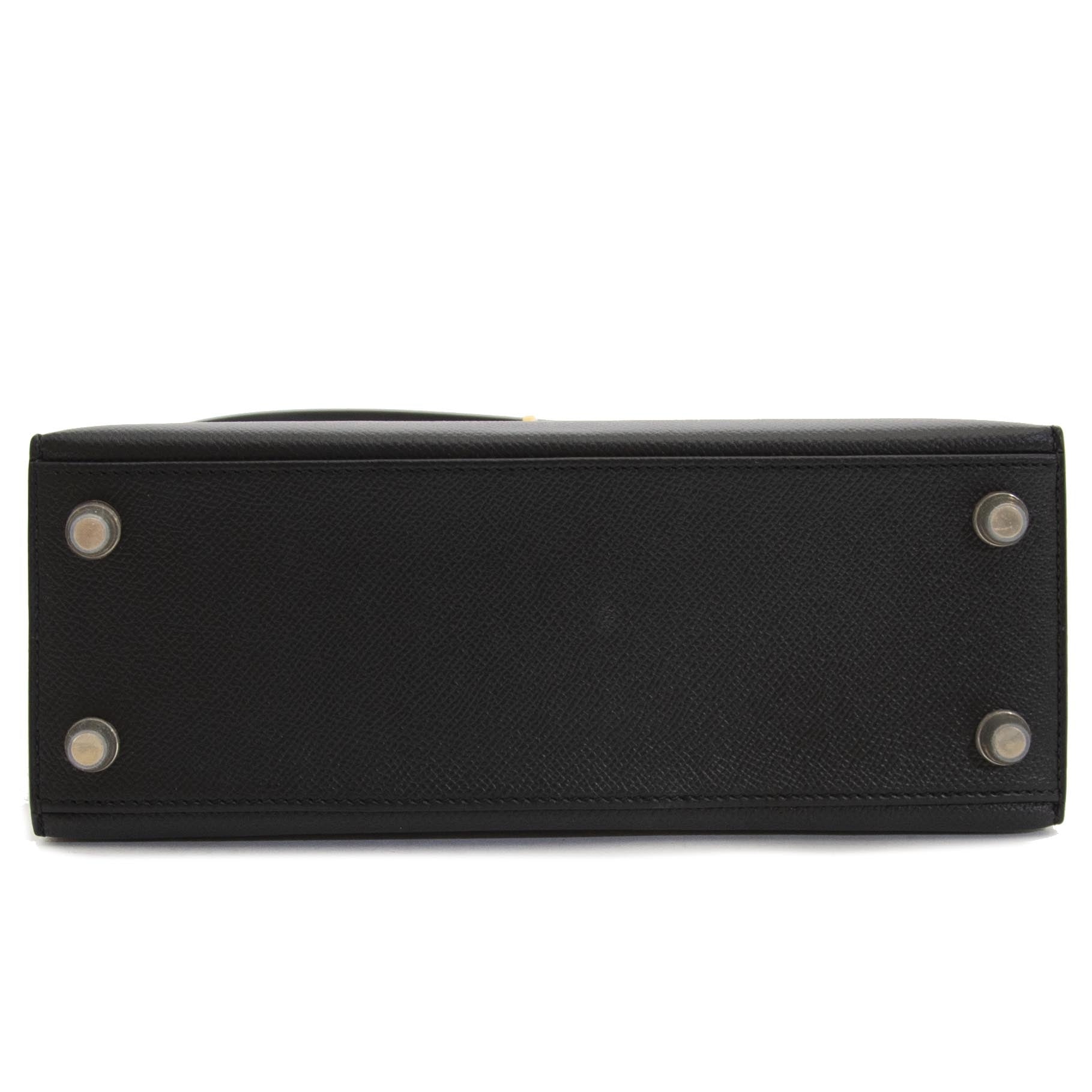 We buy and sell your authentic Hermès Kelly 25cm HSS Black Epsom Brushed GHW Rose Pourpre Horseshoe