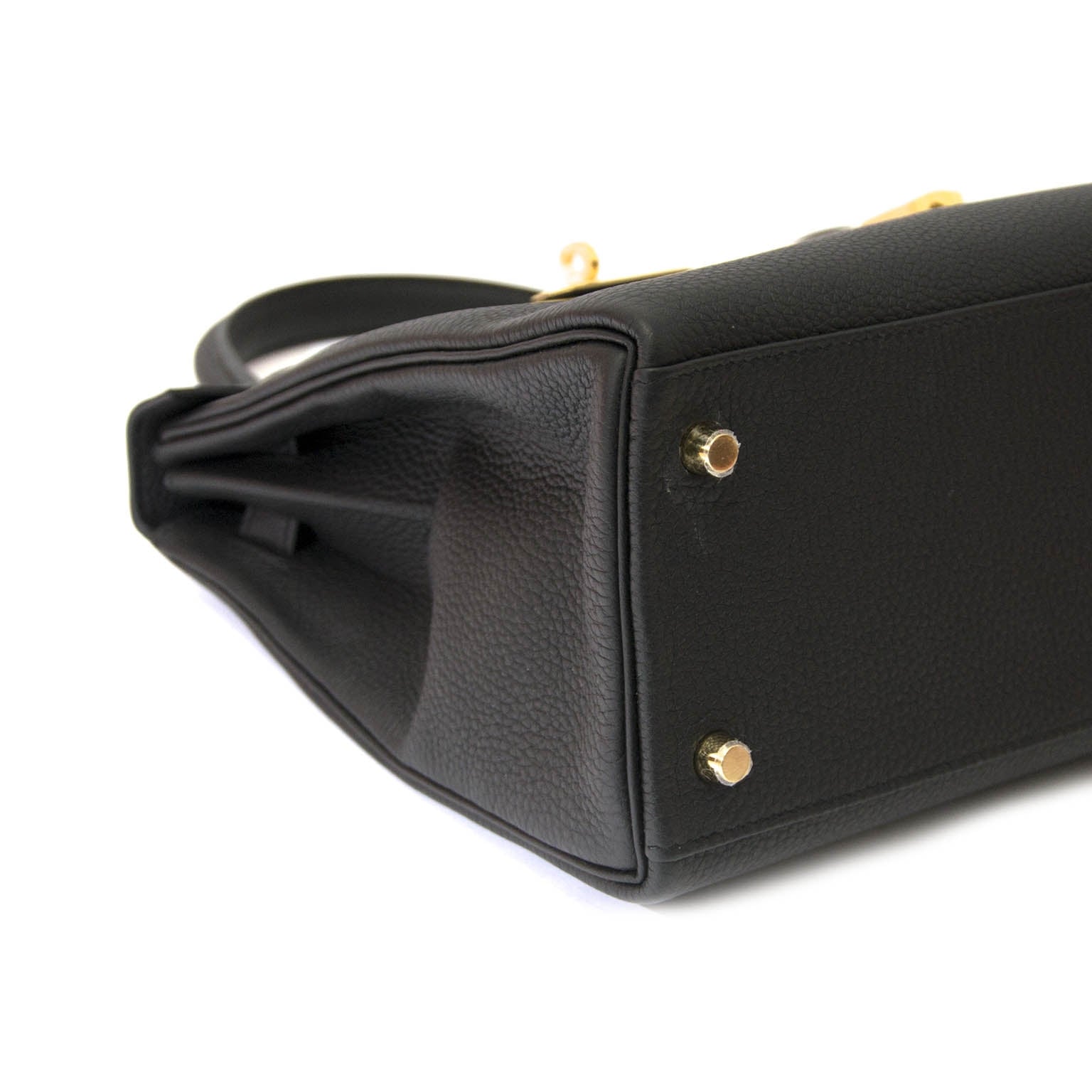 Hermès Kelly 28 Zwart Togo GHW