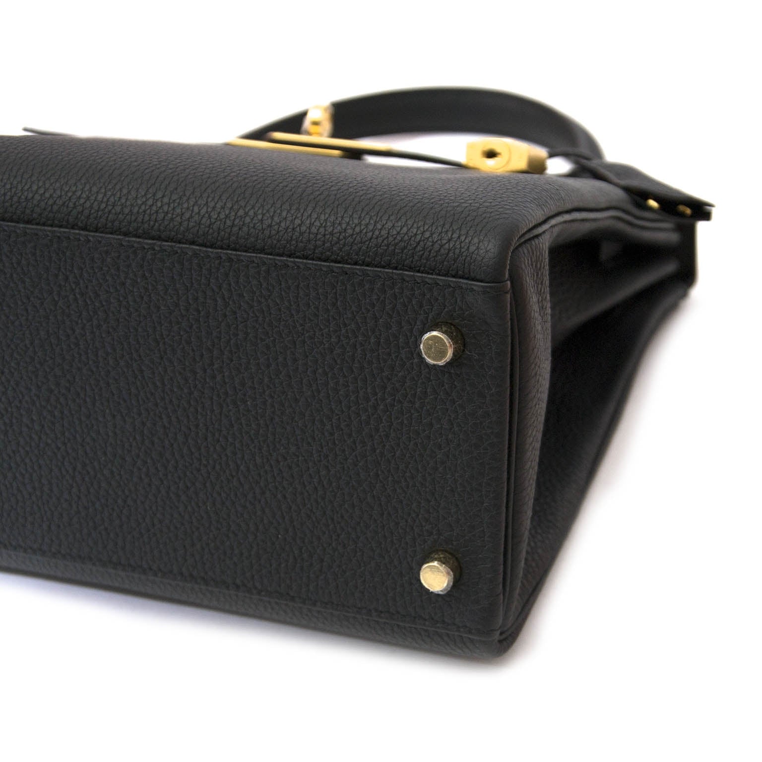 Hermès Kelly 28 Zwart Togo GHW