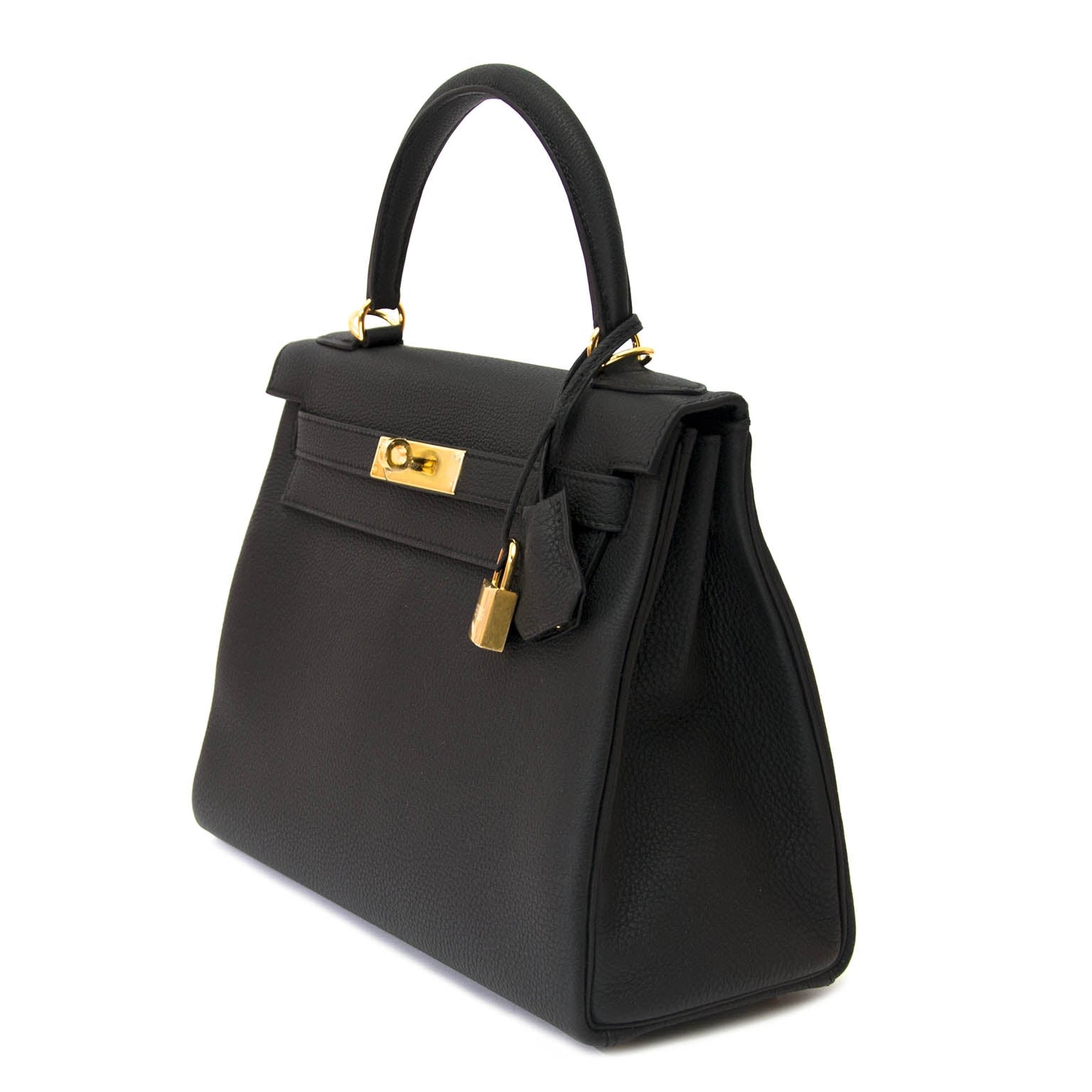 Hermès Kelly 28 Zwart Togo GHW