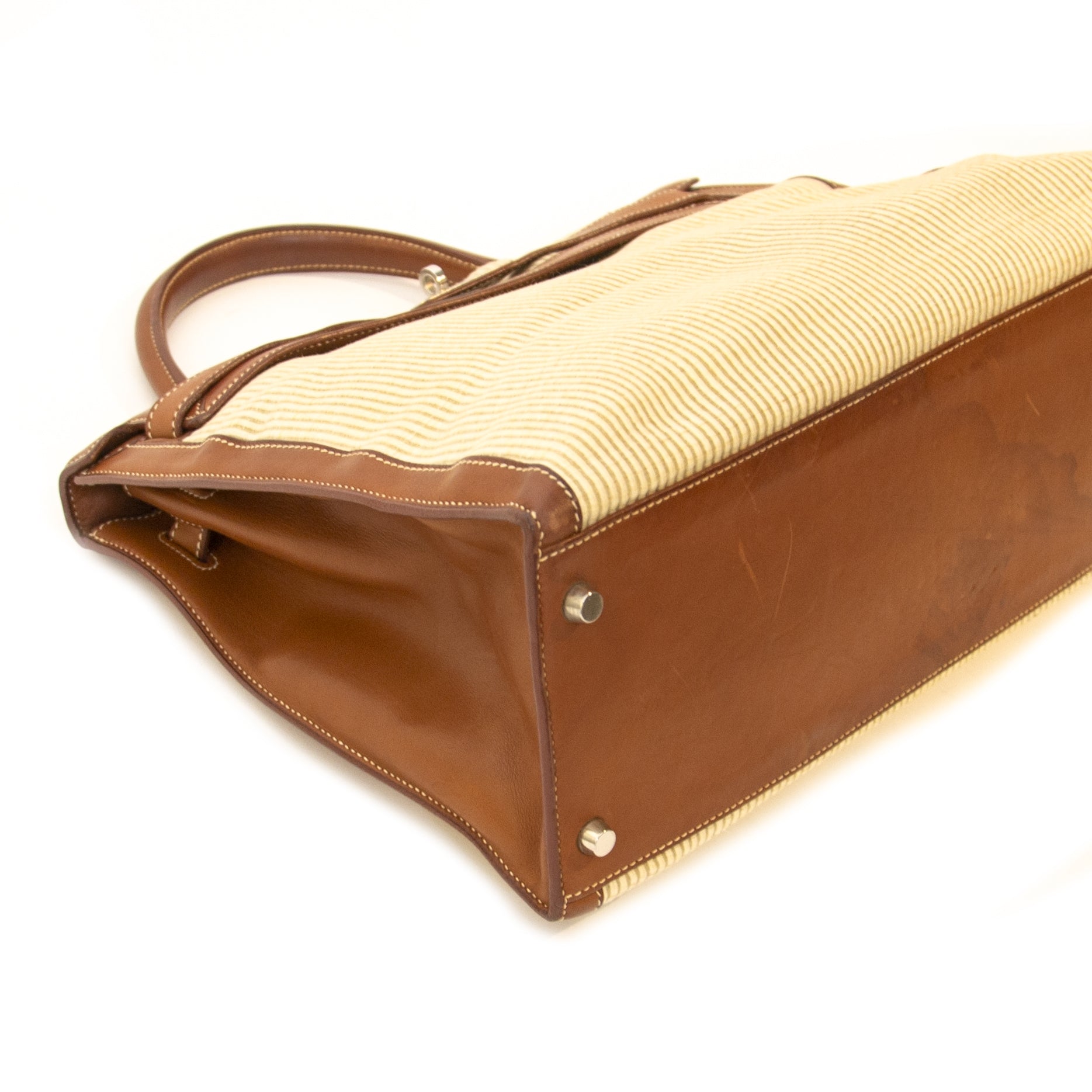 Hermès Kelly 35 Barenia Striped Crinoline PHW for sale online