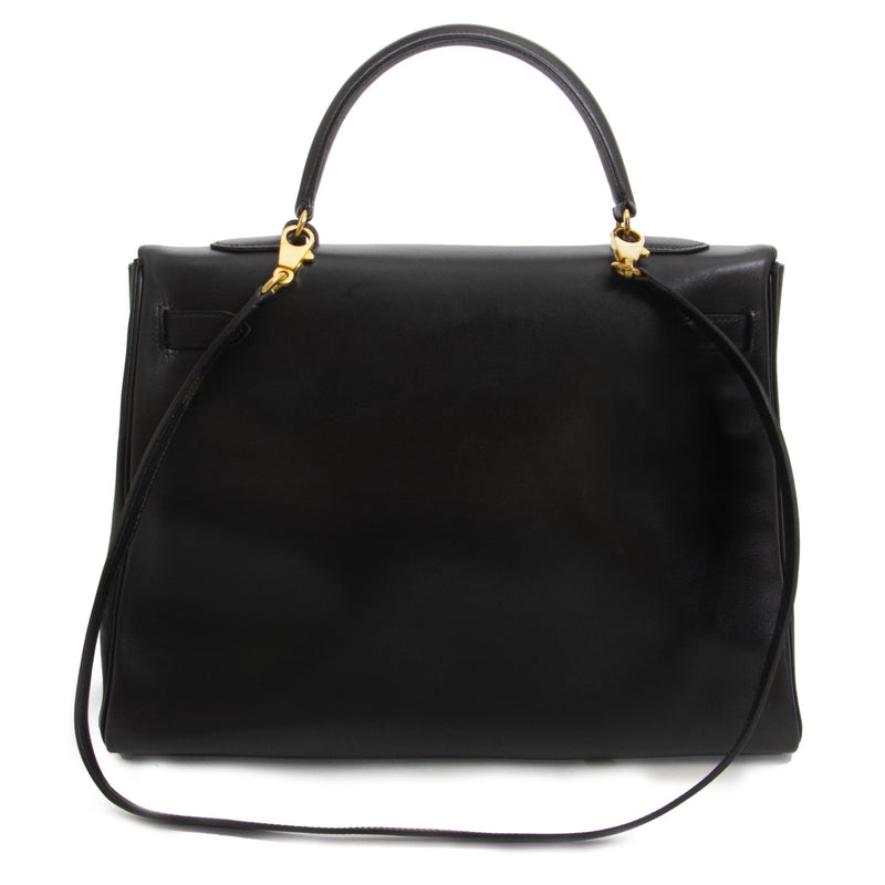 Hermès Kelly 35cm Black Box Calf Leather kopen en verkopen aan de beste prijs