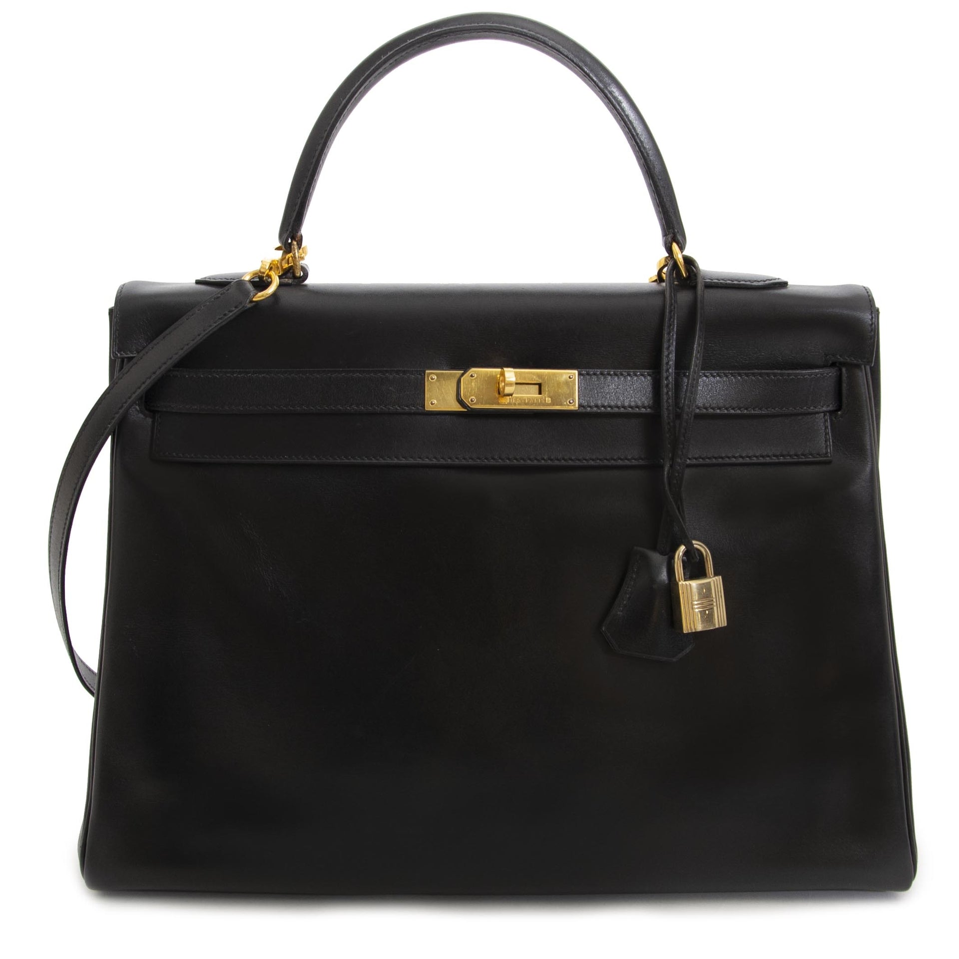 Hermès Kelly 35cm Black Box Calf Leather te koop bij Labellov tweedehands luxe