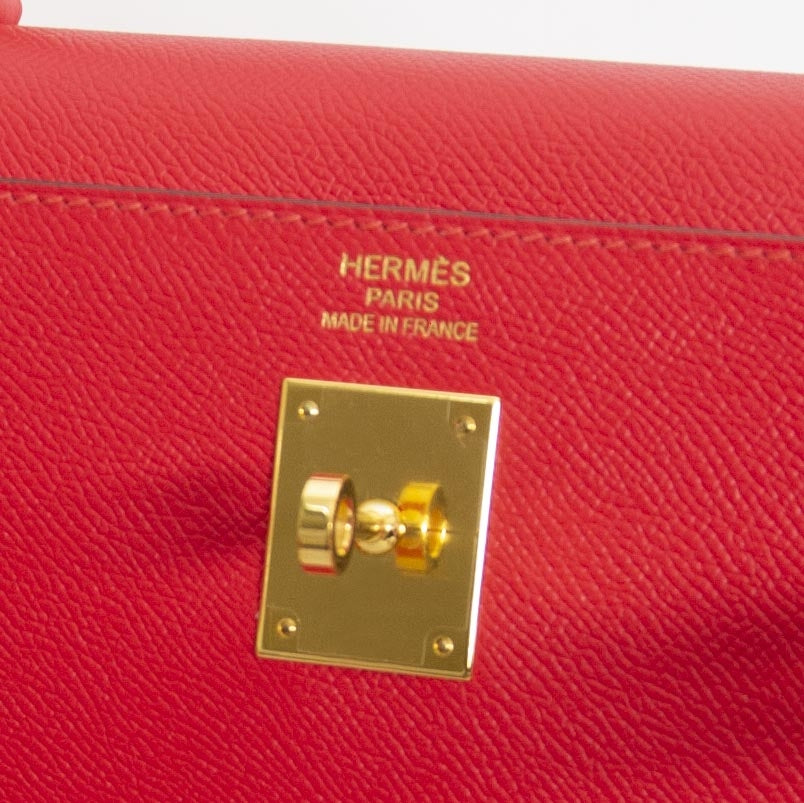 shop safe online As New Hermès Kelly 35 Sellier Rouge Tomate PHW