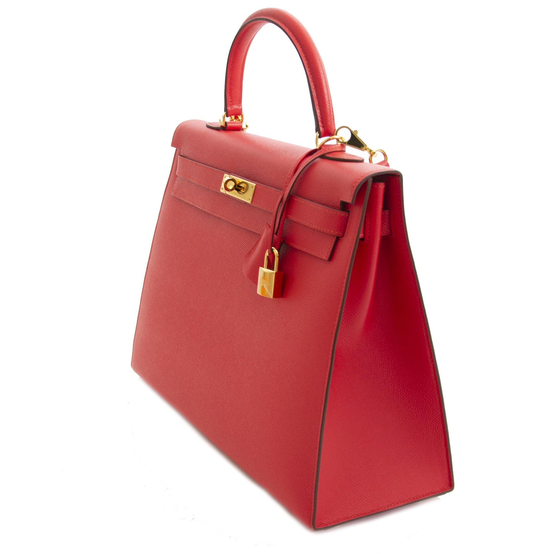 Hermès Kelly 35 Sellier Rouge Tomate PHW