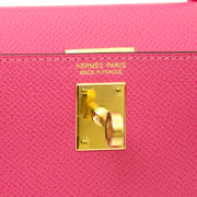 skip the waitinglist and get your Hermès Kelly II Mini Veau Epsom Rose Azalee GHW right now at labellov.com