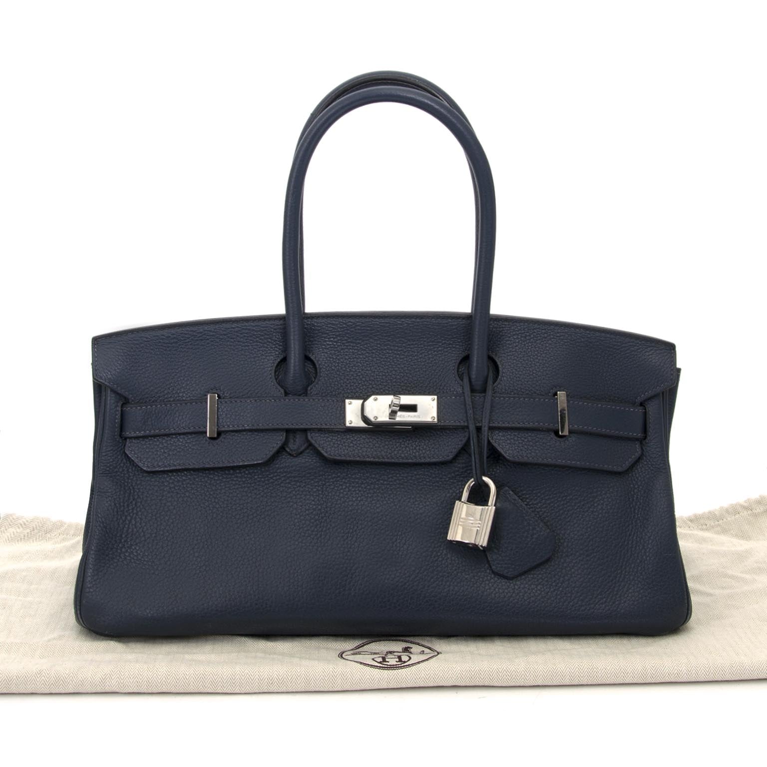 Buy and sell your authentic exclusive Hermès Birkin 42cm Midnight Blue JPG Bag