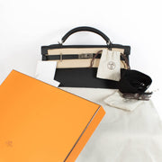 Authentic second hand designer luxury Hermès Kelly 42 Maxi Black Togo PHW