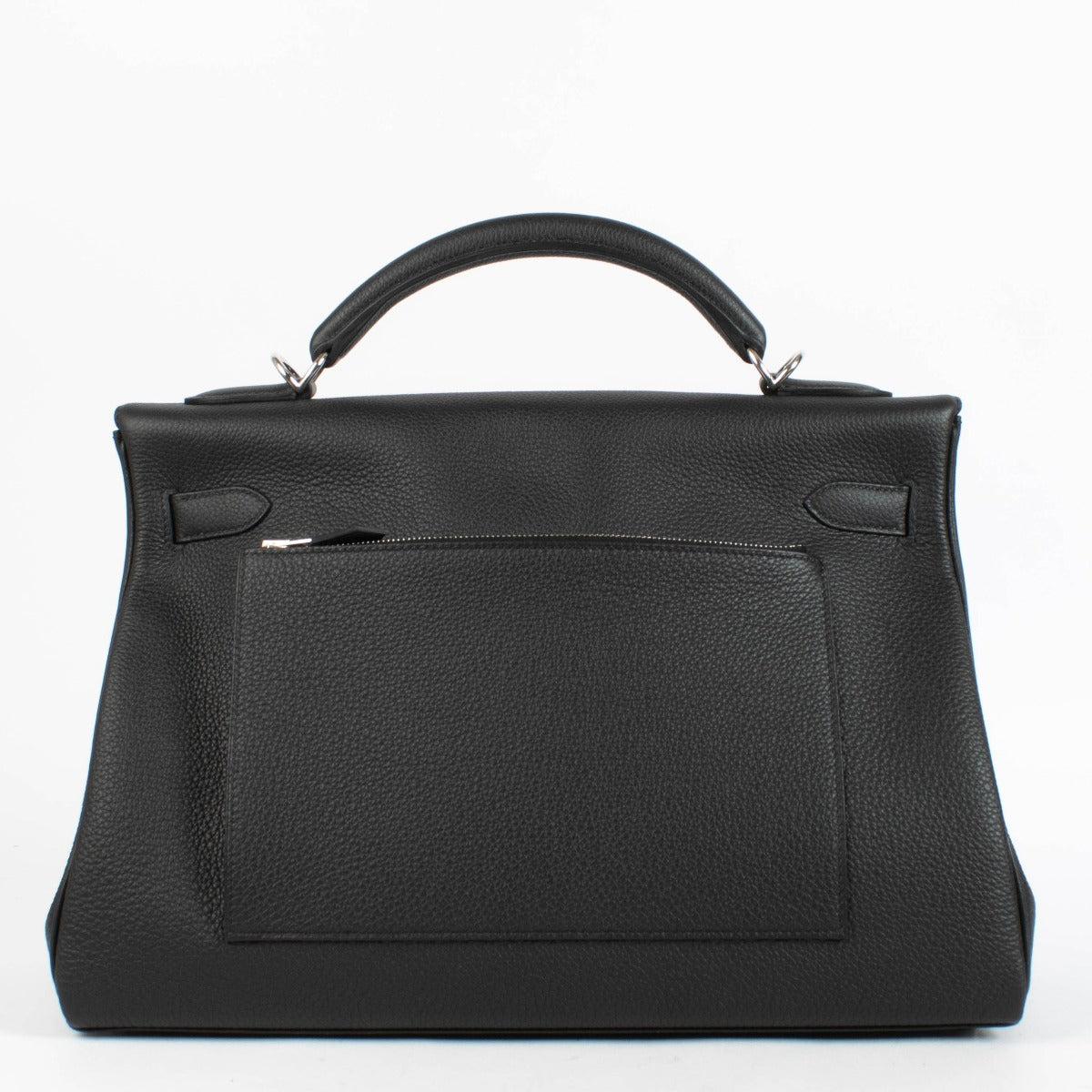 Hermès Kelly 42 Maxi Zwart Togo PHW