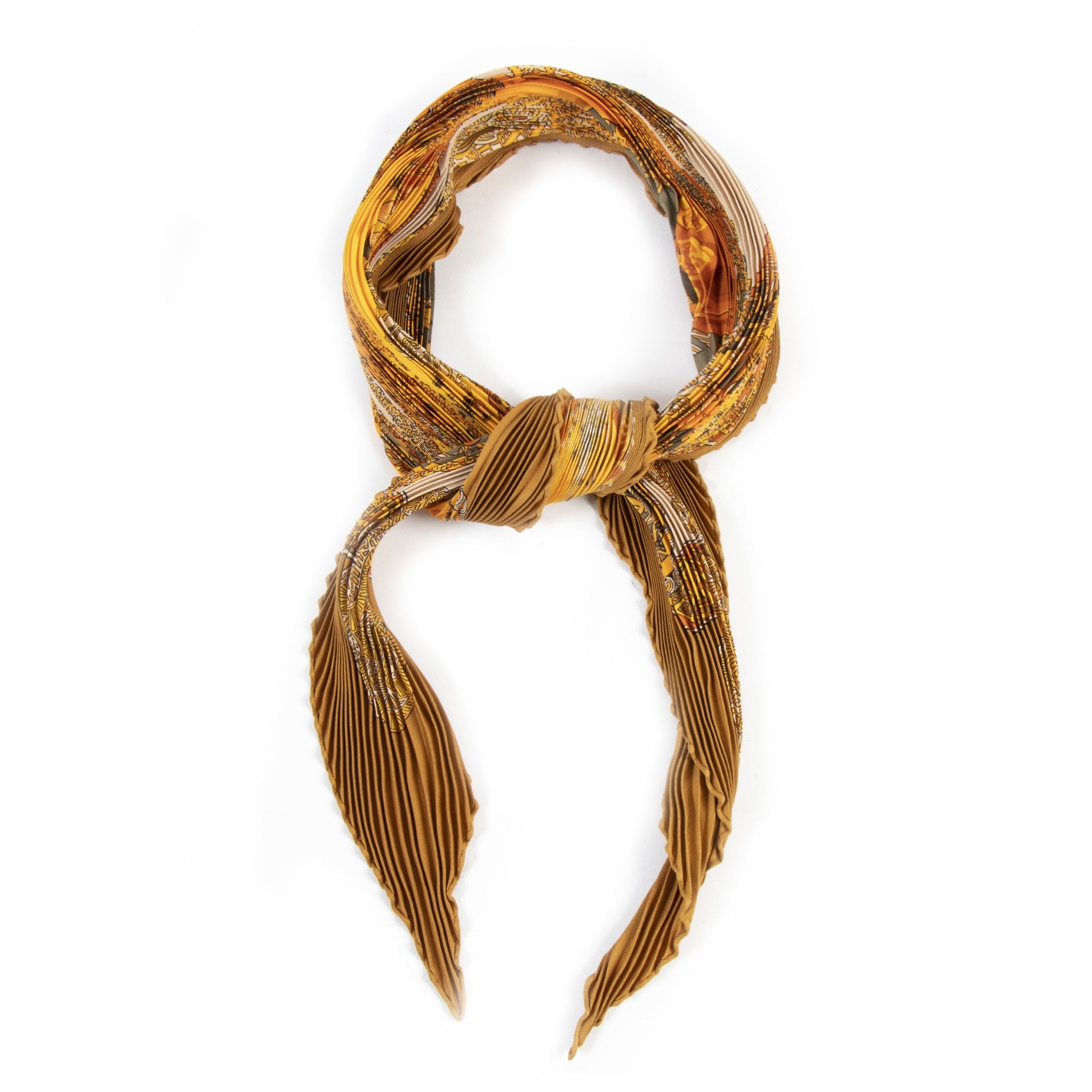Hermès Multicolor Plissé Scarf
