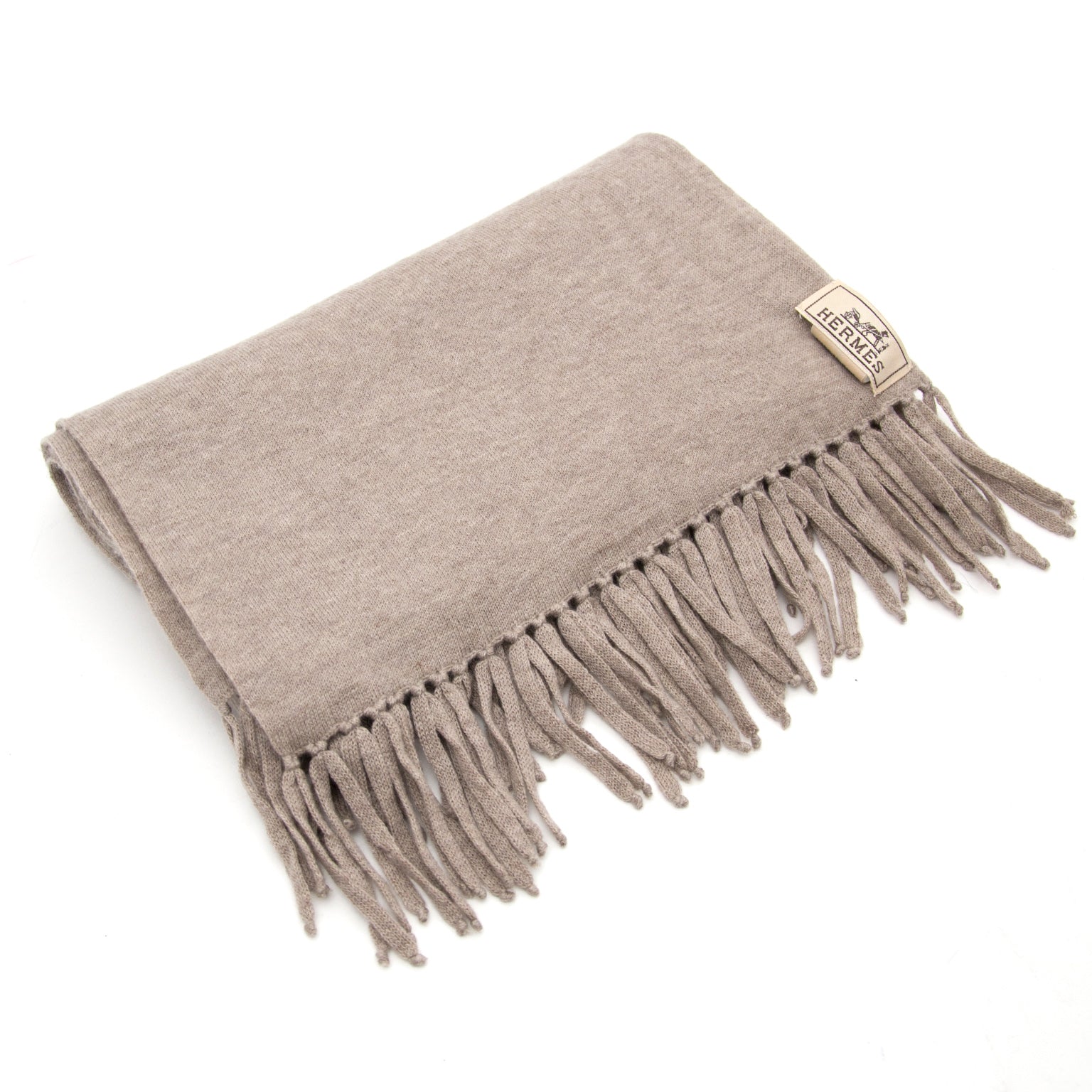 Koop een tweedehands Hermes Taupe 100% Cashmere aan de juiste prijs