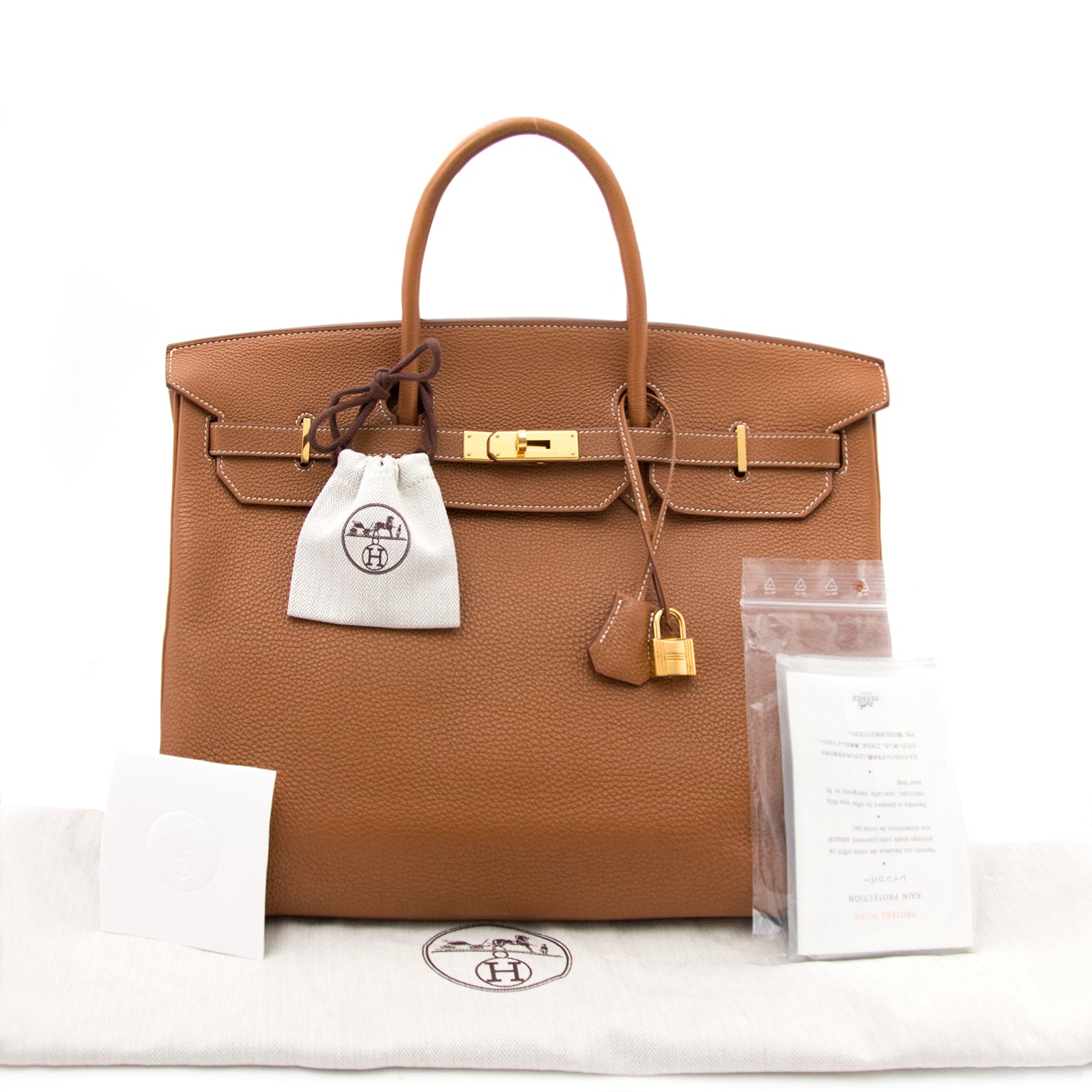 secondhand luxury preloved Hermes Birkin 40 Gold Togo worldwide shipping 100% authentic