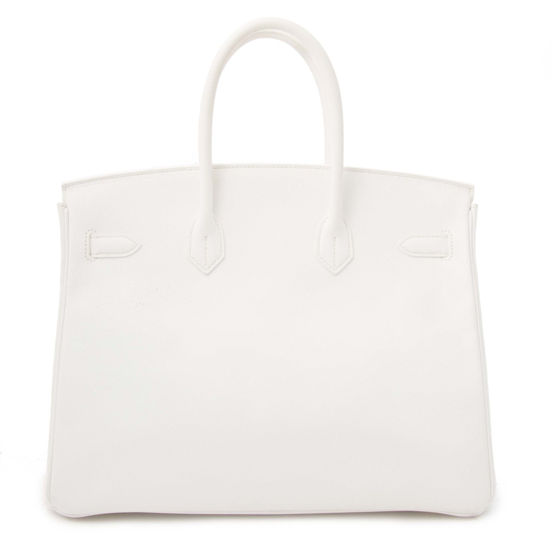 shop safe online your secondhand Hard To Find Hermes White Epsom Birkin 35 GHW