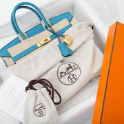 preloved hermes birkin 25 cm turquoise Antwerp Belgium E shop LabelLOV