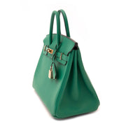 Exclusive an very rare Hermès Birkin 25 Vert Vertigo Swift GHW