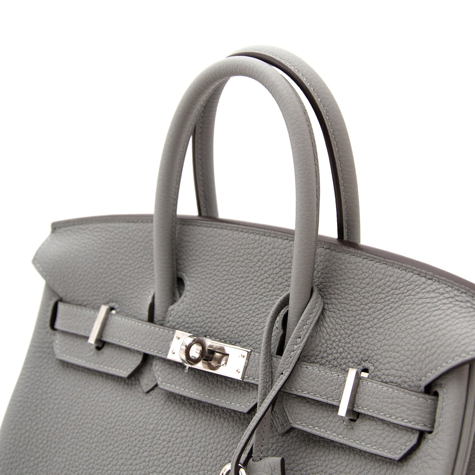 skip the waiting list and shop safe online your Brand New Birkin 25 Gris Mouette Togo PHW