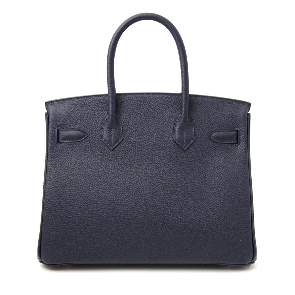 Achetez le nouveau sac Hermès Birkin 30 Bleu Nuit Togo