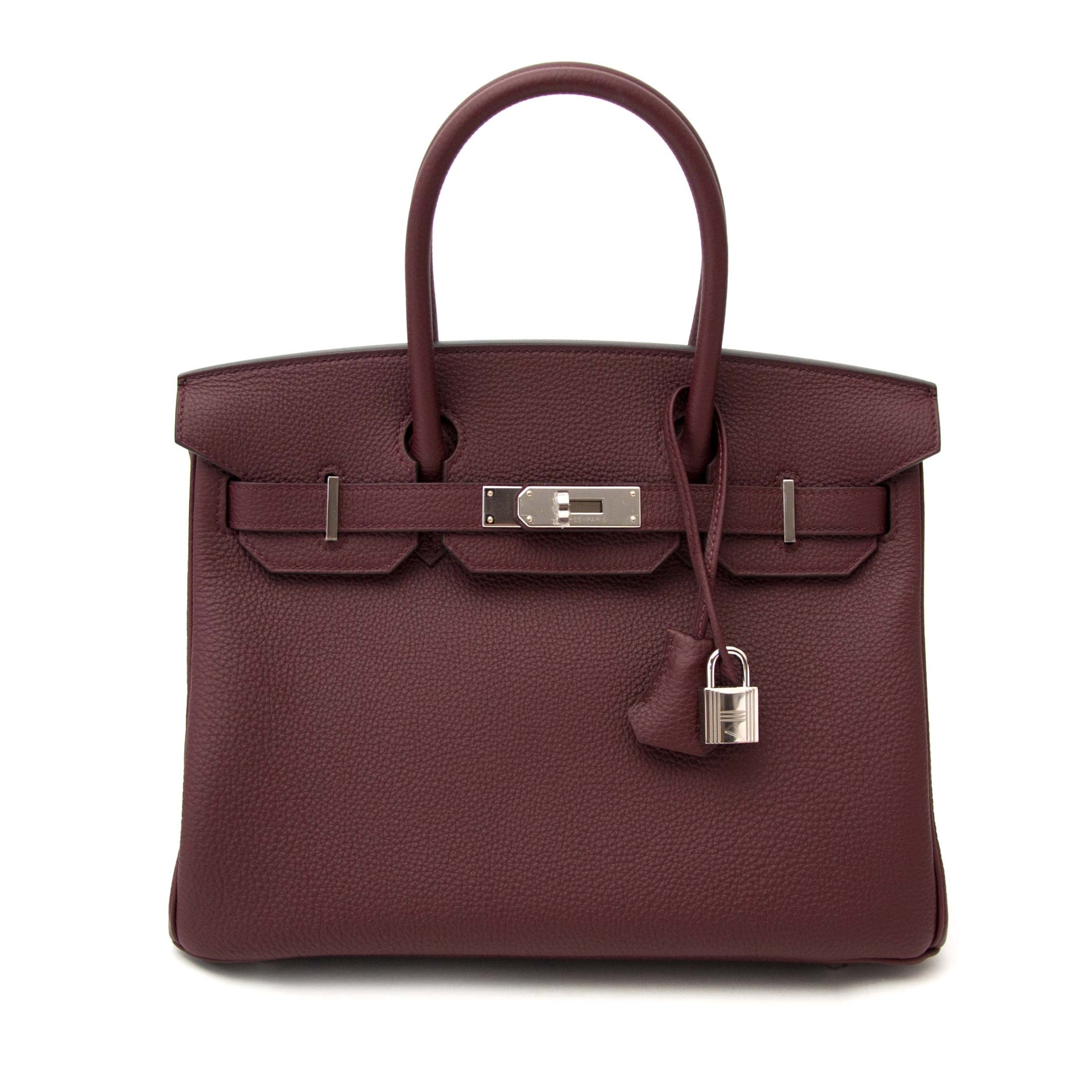 Hermès Birkin 30 togo bordeaux phw now online at labellov.com