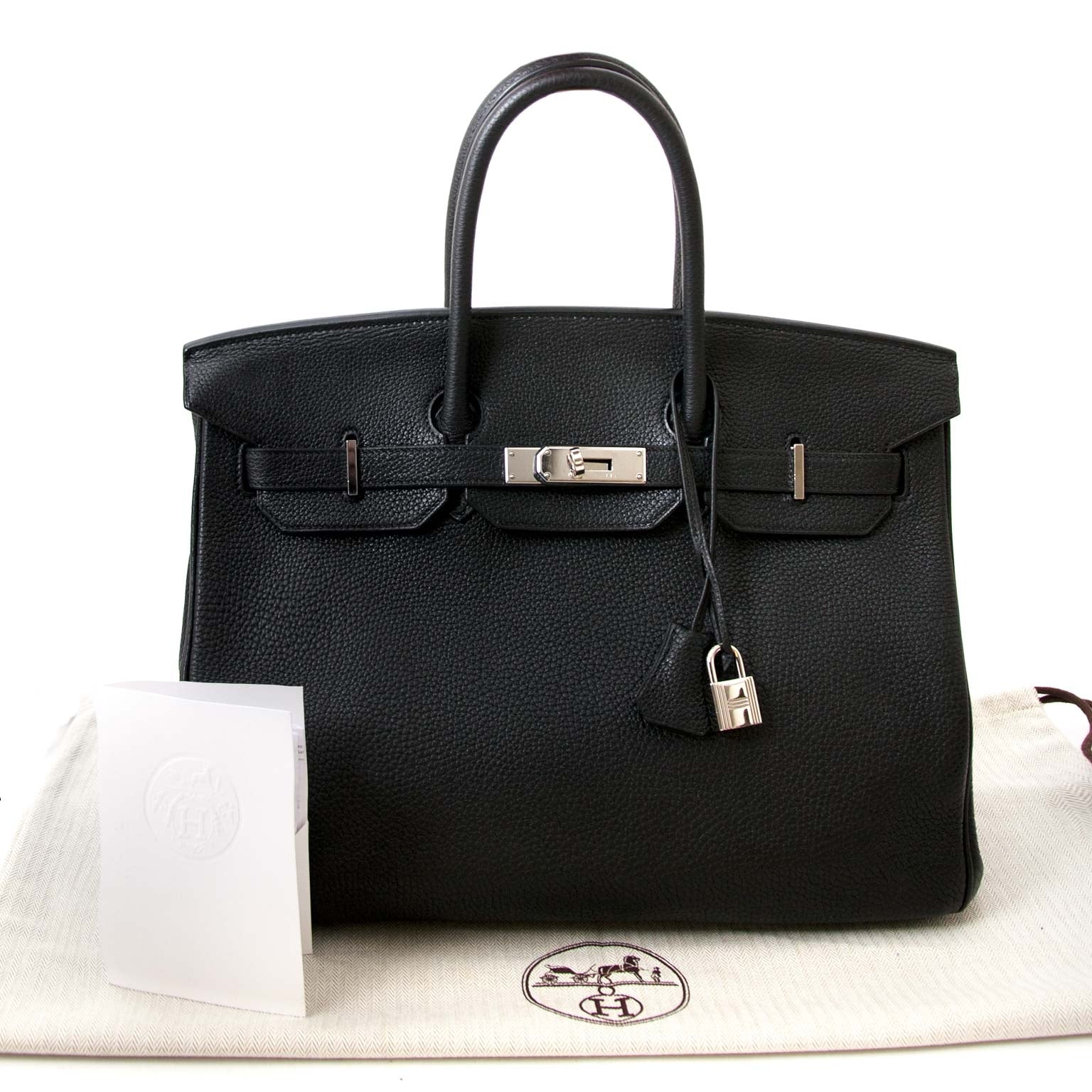 Hermès Birkin 35 Togo Doublure Chevre Pigmente Noir Accastillage Palladium