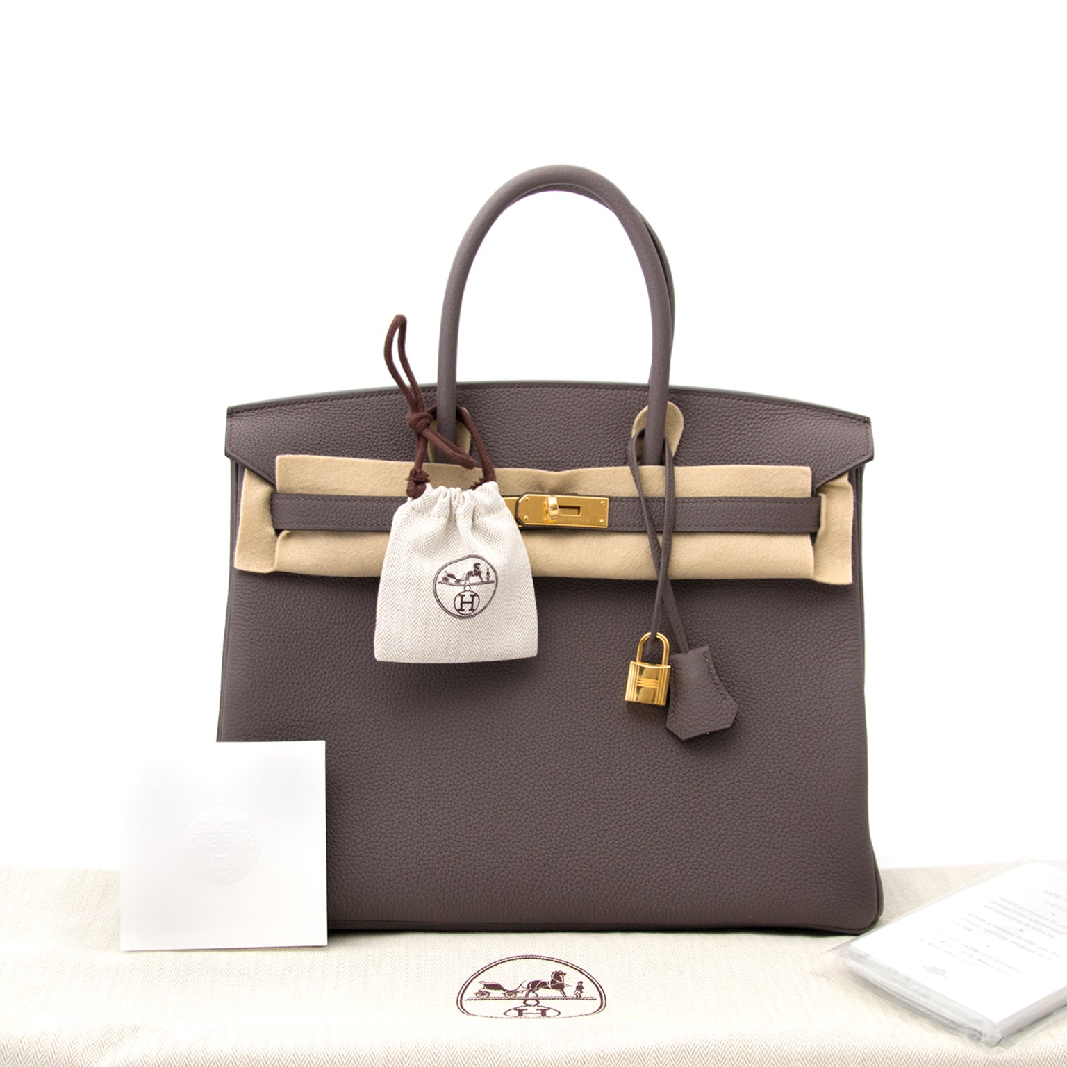 shop safe online at the best price your second hand Brand New Hermes Birkin 35 Etain Togo
