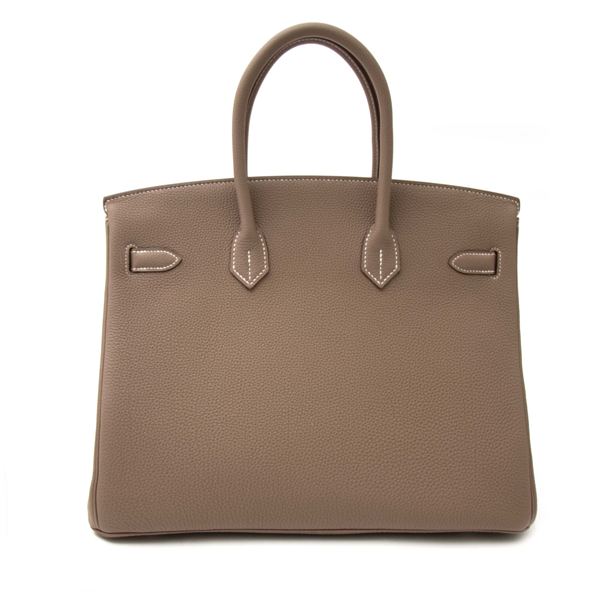 koop veilig online aan de beste prijs Never Used Hermes Birkin 35 Togo Etoupe PHW