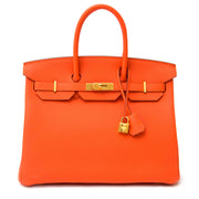 op zoek naar een hermes birkin tas ghw togo orange feu? U kan hem zo kopen bij labellov.com zonder wachtlijst!