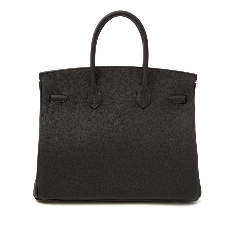 shop safe online secondhand designer Brand New Hermès Birkin 35 Macassar Togo GHW