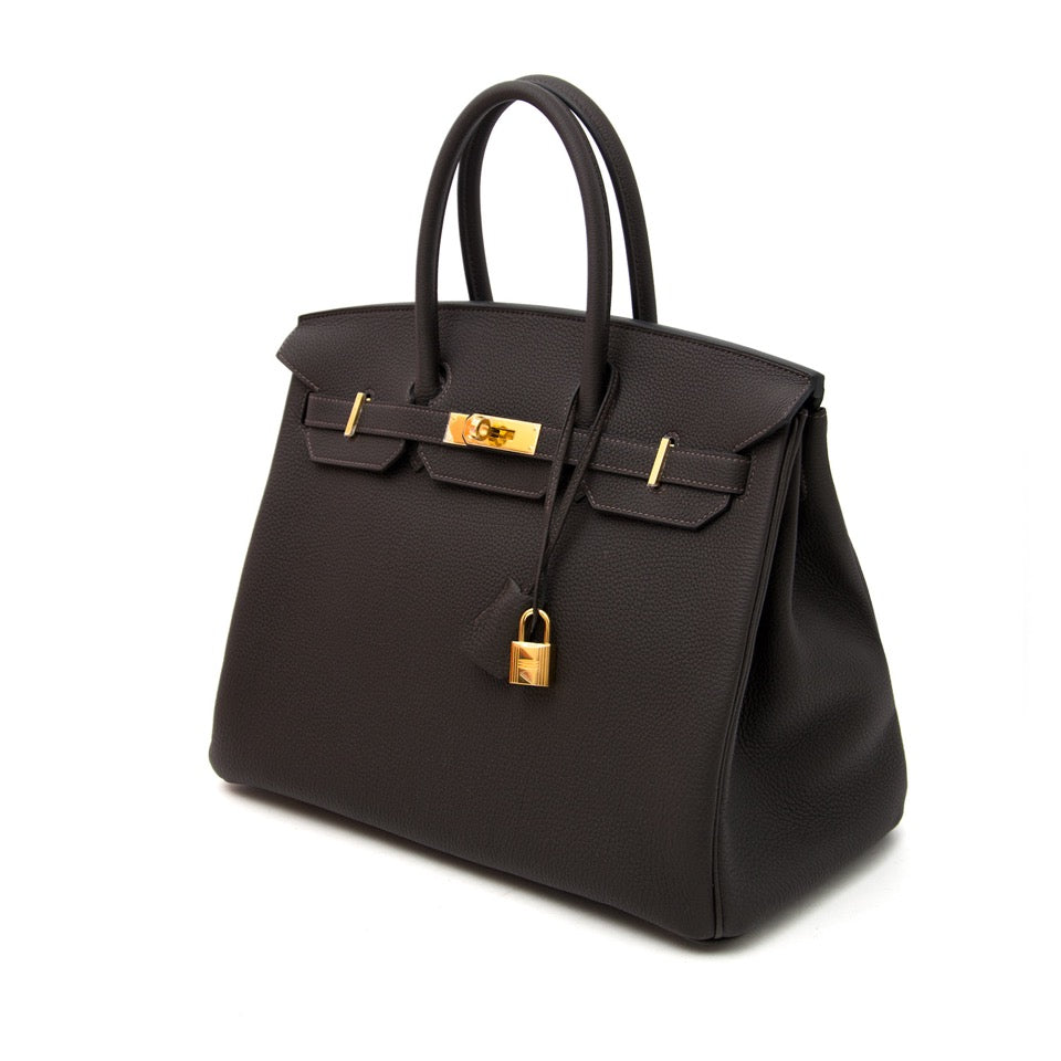 searching for Hermes Birin bag ? store fresh 100% authentic Brand New Hermès Birkin 35 Macassar Togo GHW