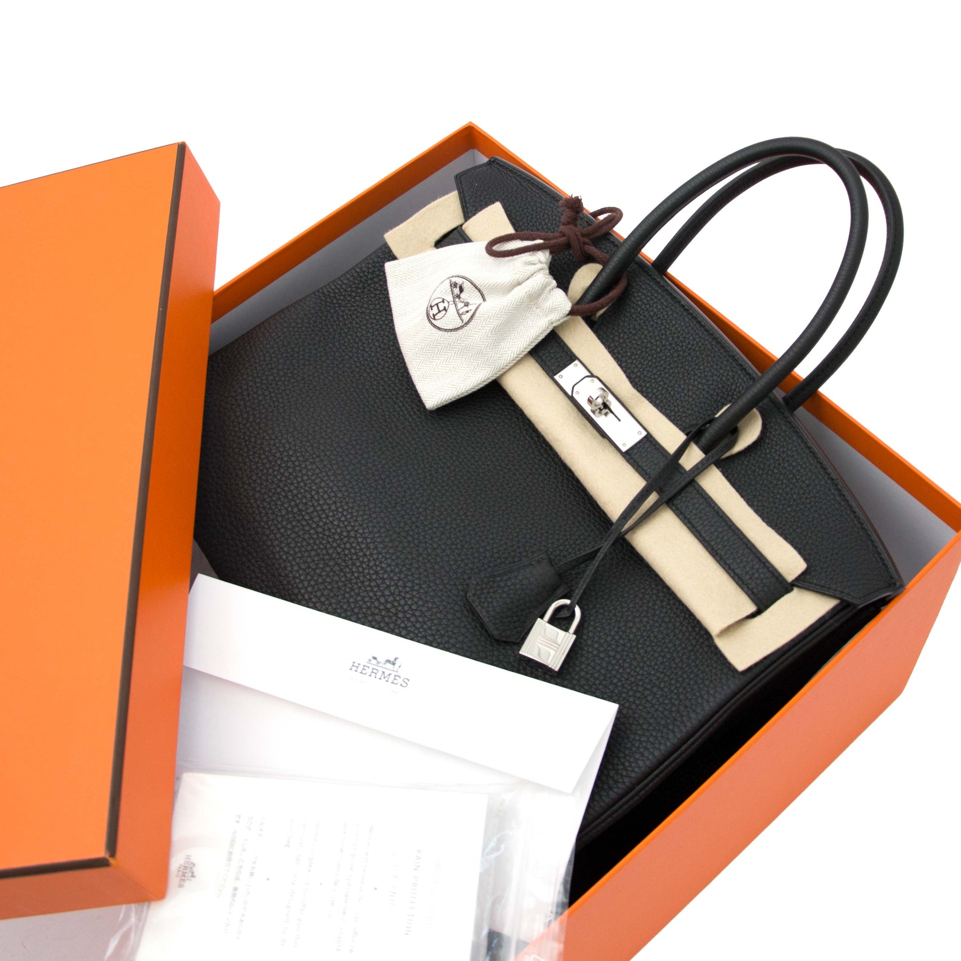 buy safe and secure online at labellov.com skip the waitilist and get your black hermes birkin 35 togo phw right now