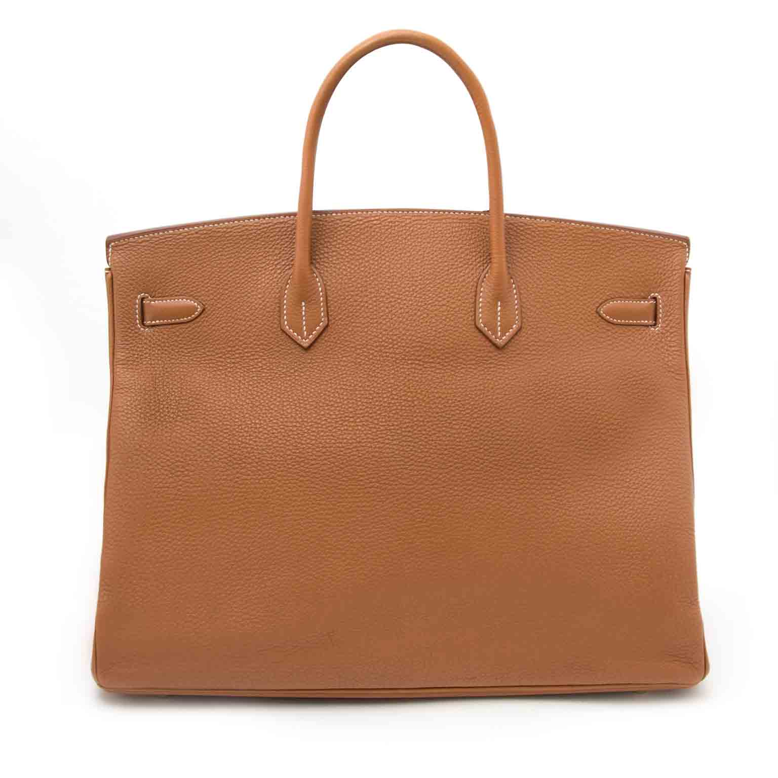 acheter en ligne ou boutique anvers Hermes Birkin 40 Gold Togo secondemain
