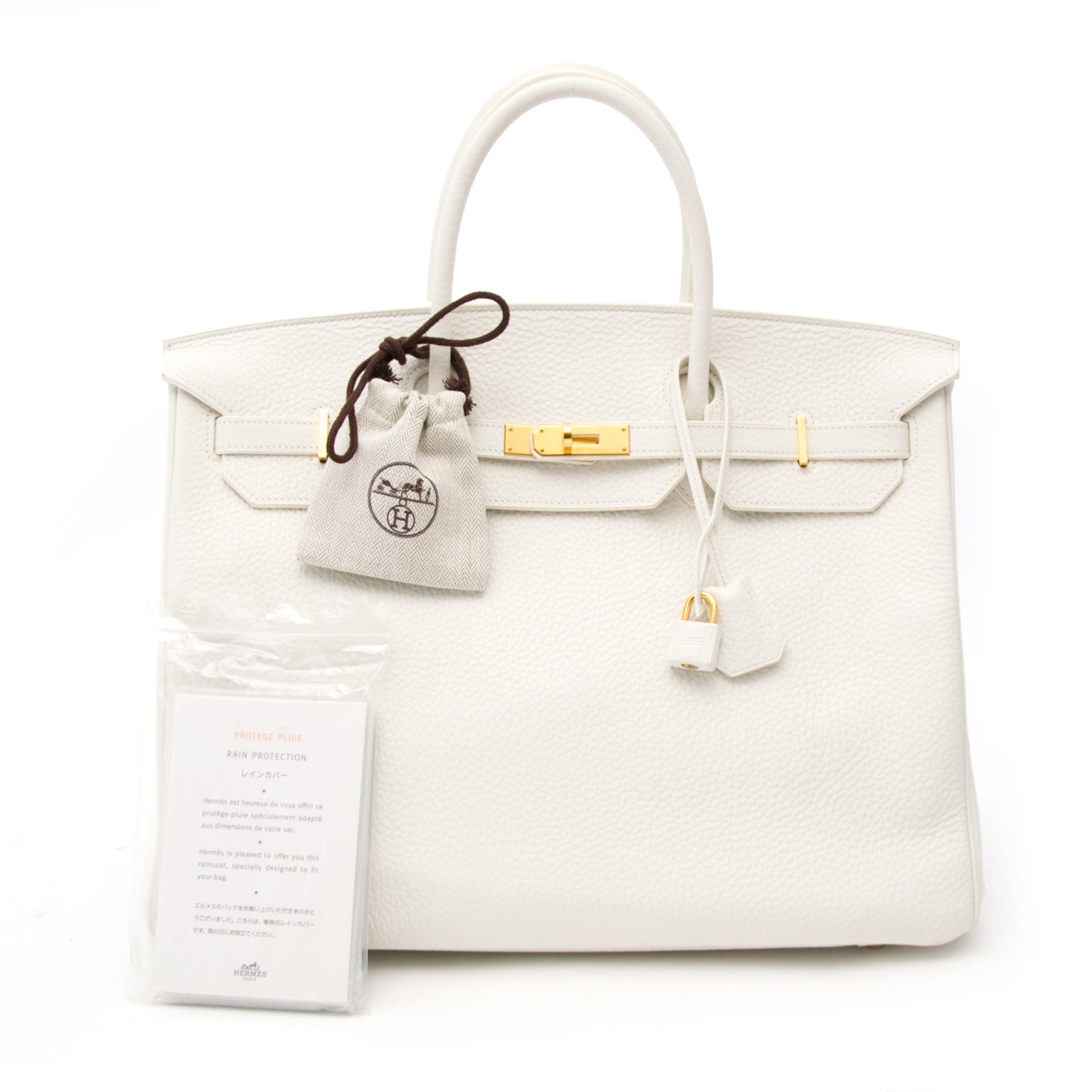 Hermès Birkin 40 White Taurillon Clemence GHW