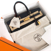Worldwide luxury bags Brand New Hermes Birkin Bleu Indigo Contour 35 Limited Veau Epsom
