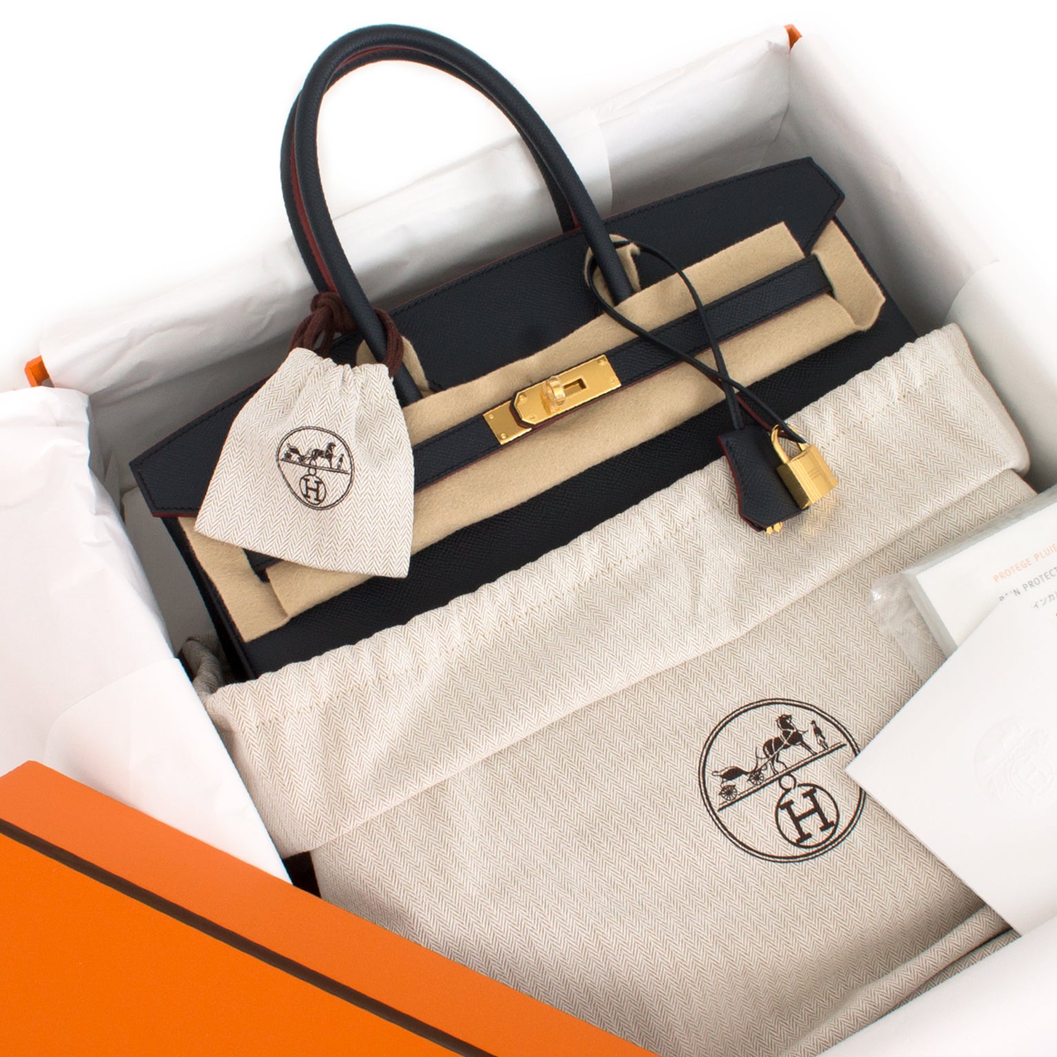 Worldwide luxury bags Brand New Hermes Birkin Bleu Indigo Contour 35 Limited Veau Epsom