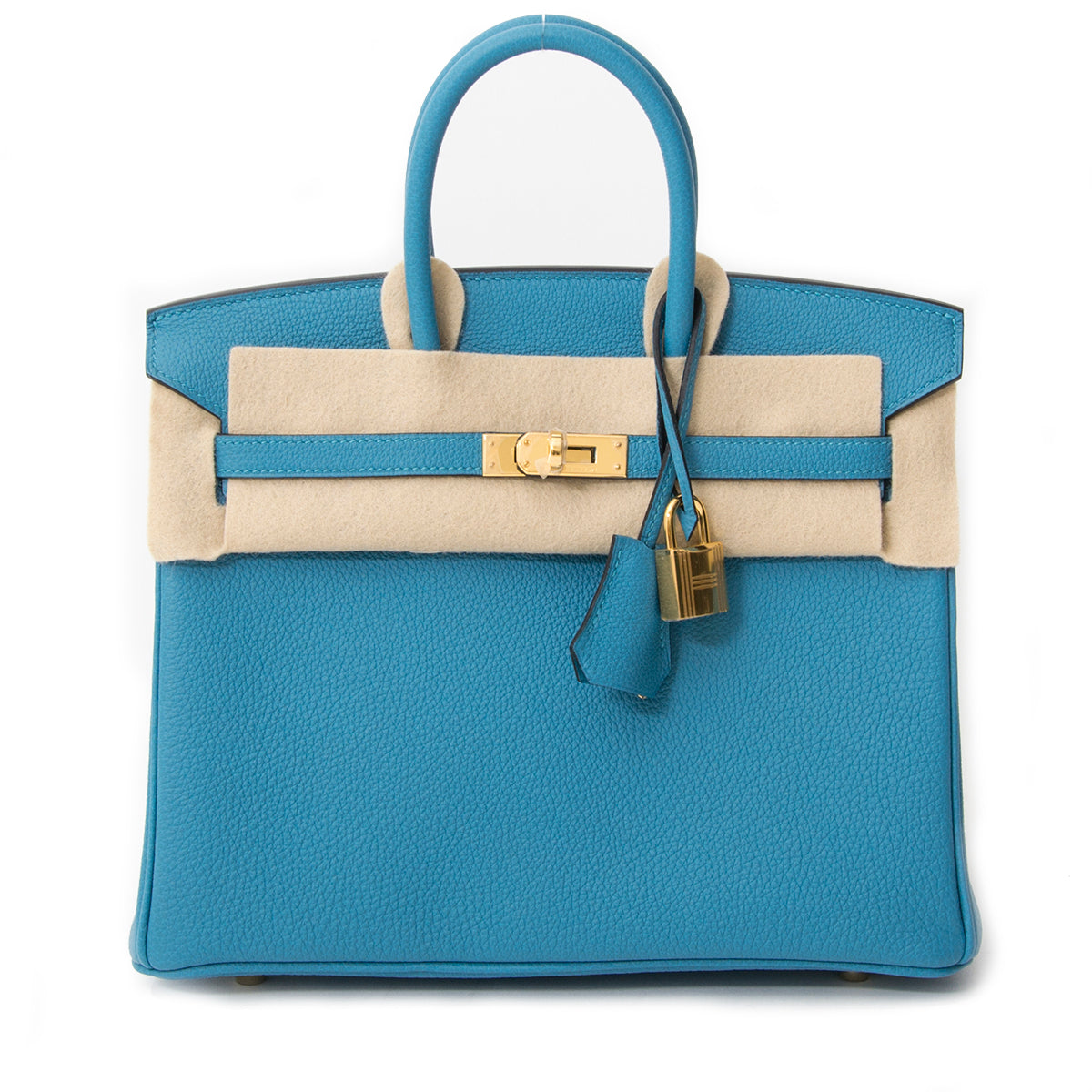 Hermes Kelly 25 cm turquoise togo leather