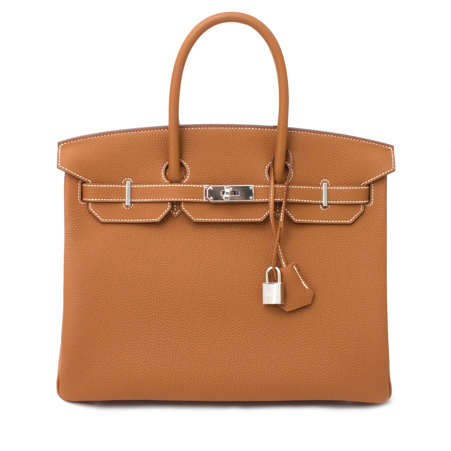 acheter enligne neuf Hermès Birkin Bag 35 PHW Togo Gold comme neuf pour le meilleur prix