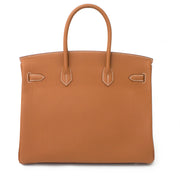 designer BRAND NEW Hermès Birkin Bag 35 PHW Togo Gold worldwide shipping + receipt only 100 authentic