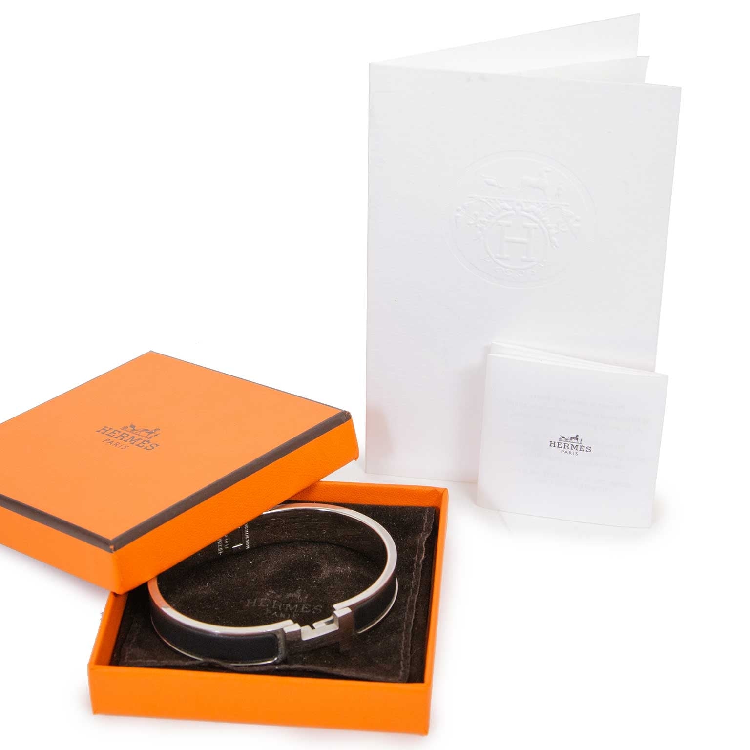 koop veilig online tegen de beste prijs Hermes Black Matt Clic HH Bracelet