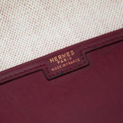 Acheter secur en ligne votre clutch Hermes Jige en cuir bordeaux pour le meilleur prix