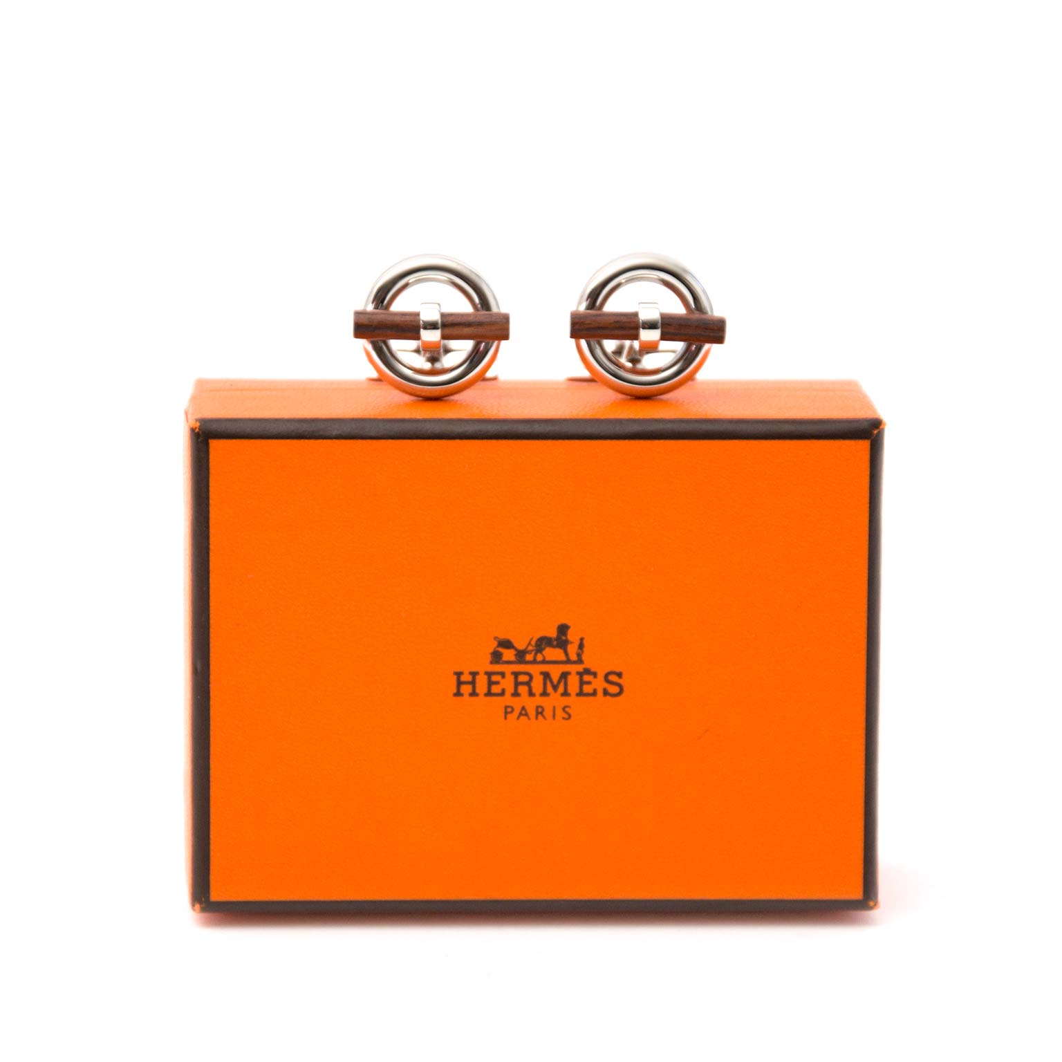 koop tweedehands Hermès Mini Chaîne d'Ancre Silver and Wood