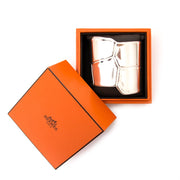 acheter en ligne comme neuf Hermès Silver Croco Embossed Cuff site en ligne