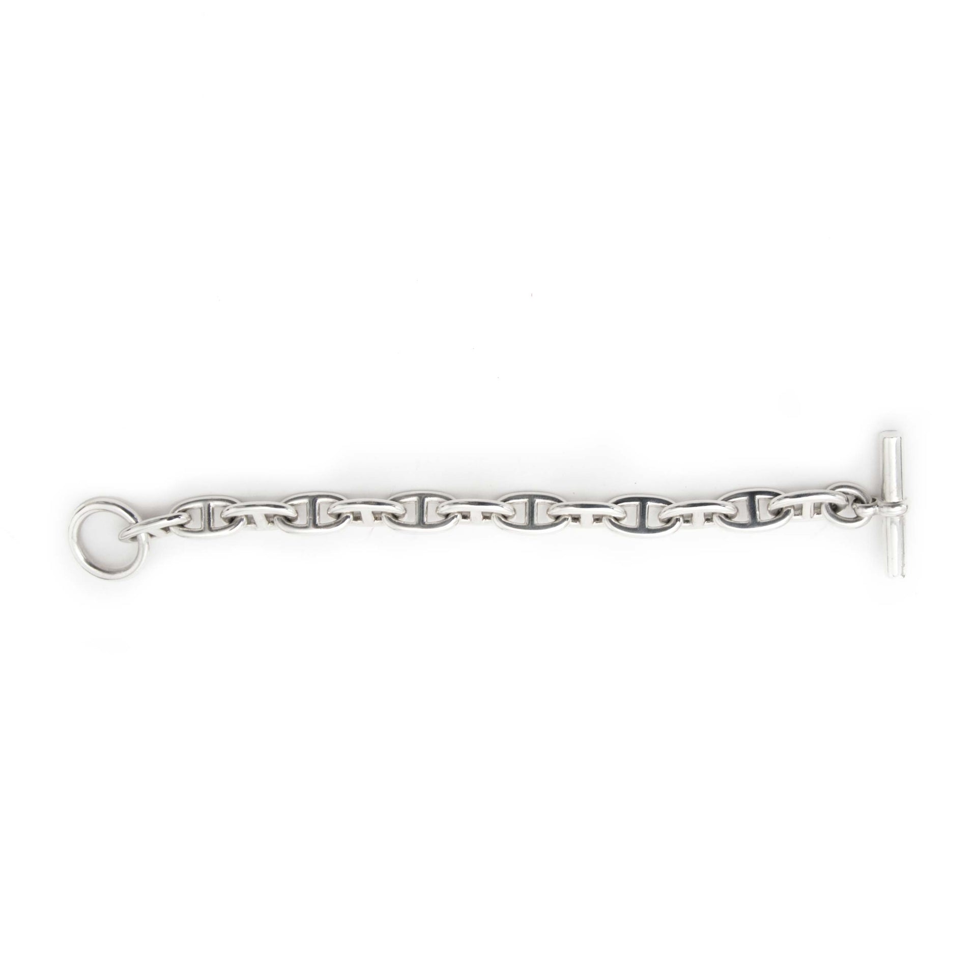acheter en ligne pour le meilleur prix Hermes Chaine D'Ancre Silver Bracelet