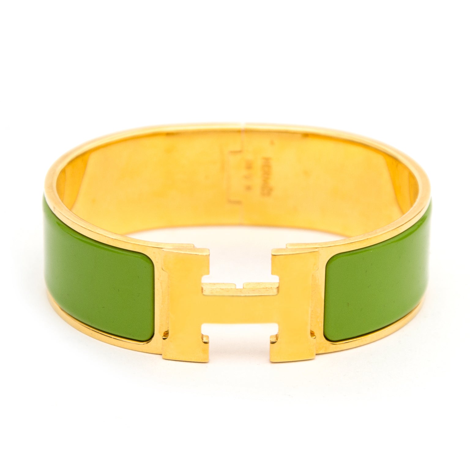 Hermès Vert Anis Wide Clic Clac H Bracelet