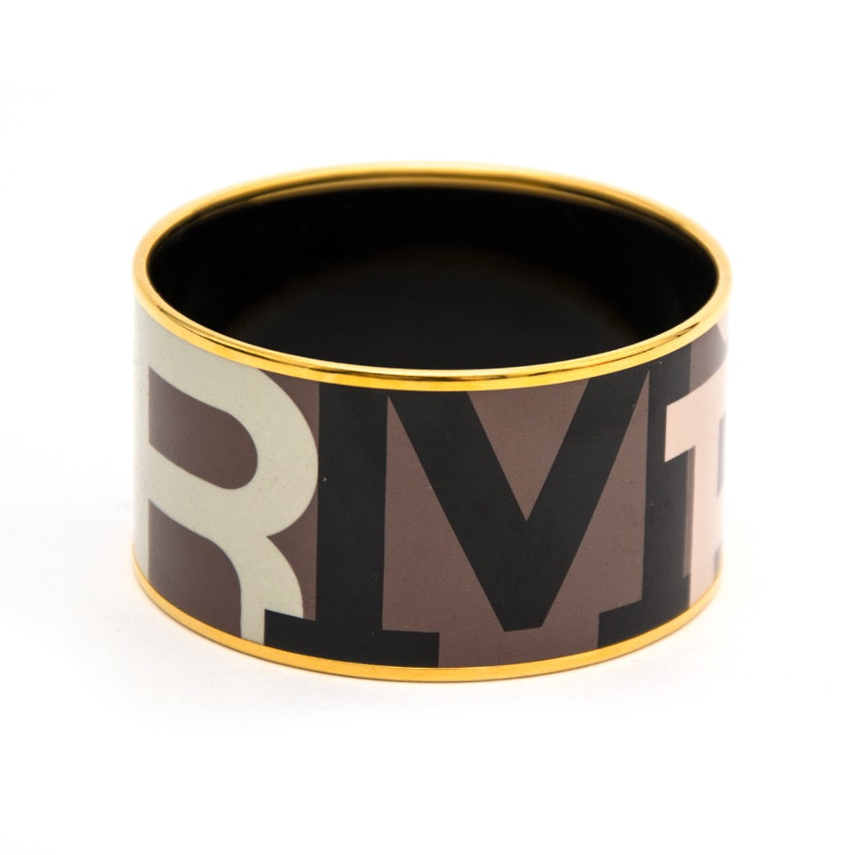 shop safe online second hand designer hermes luxury brand Hermès Printed Enamel Bangle Bracelet comme neuf