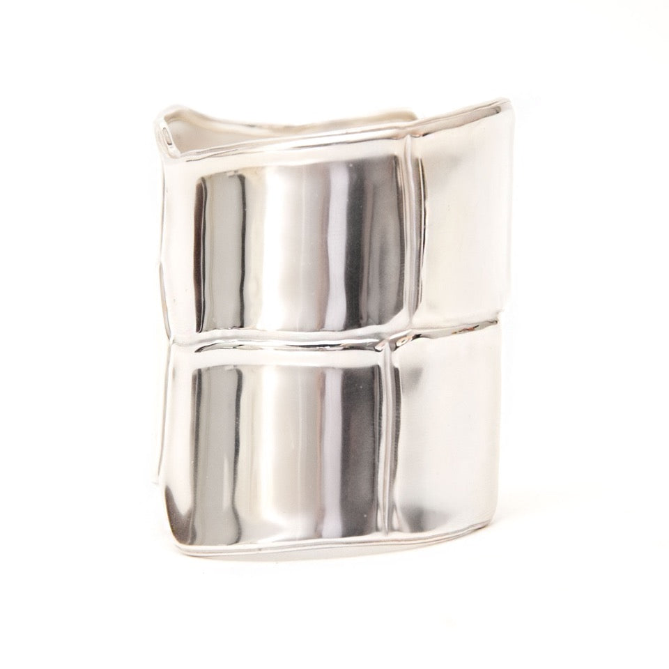 koop veilig online aan de beste prijs Hermès Silver Croco Embossed Cuff webshop labellov.com