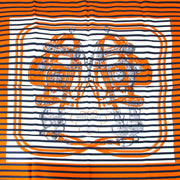 Beautifull hermes scarf with blue navy stripes